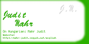 judit mahr business card
